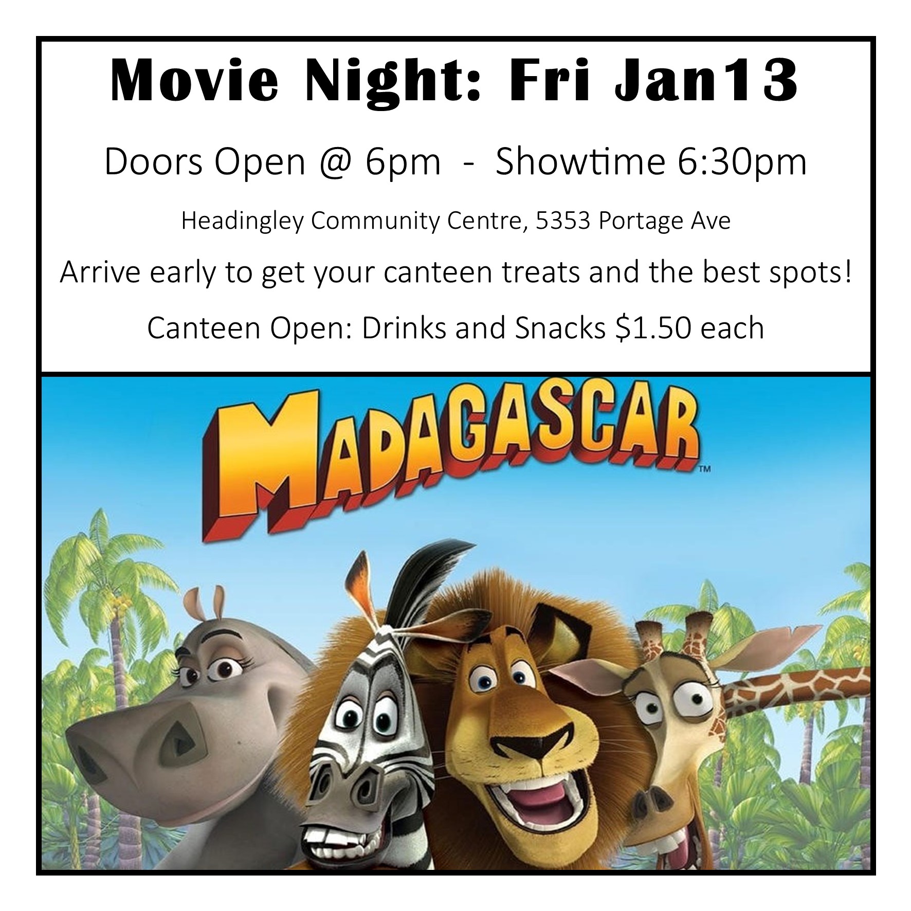 Family Movie Night – Madagascar